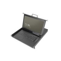 Digitus 17" HD LCD KVM console, 1-port VGA, US keyboard